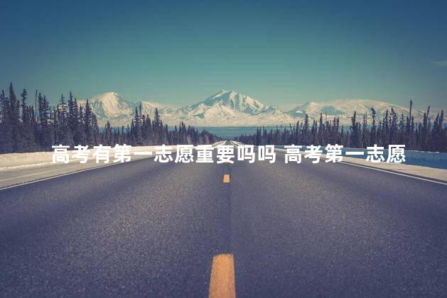 高考有第一志愿重要吗吗 高考第一志愿可以填报几个
